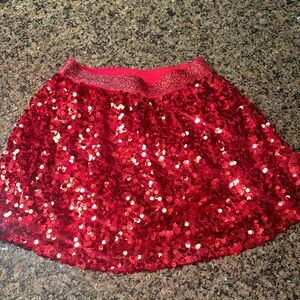 Girls sz 7 Red Sequins Skirt